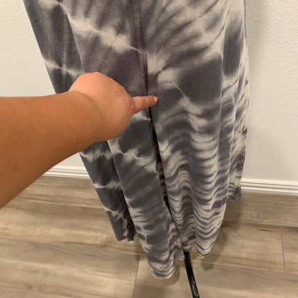 Z SUPPLY REVERIE SPIRAL Grey Charcoal Tie Dye Midi Dress S - Picture 6 of 13